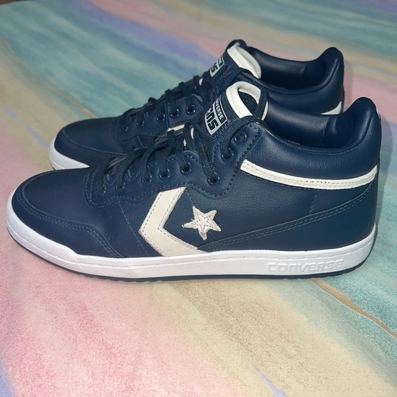 CONVERSE FASTBREAK PRO MID navy blue white men’s 8 / women’s 9.5 - Picture 3 of 10